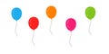 Balloon in cartoon style. Bunch of balloons for birthday and party
