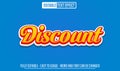 Discount 3d editable text effect template Royalty Free Stock Photo