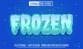 Frozen 3d editable text effect template