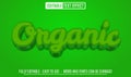 Organic 3d editable text effect template Royalty Free Stock Photo