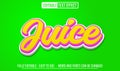 Juice 3d text effect template Royalty Free Stock Photo