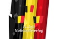 Translate: July 21, National Day. National Day Belgium (Nationalfeiertag ) Royalty Free Stock Photo