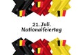 Translate: July 21, National Day. National Day Belgium (Nationalfeiertag ) Royalty Free Stock Photo