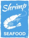shrimp seafood poster design