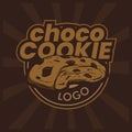 chocolate cookie logo design Royalty Free Stock Photo