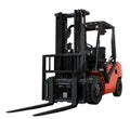 front loader wheel forklift isolated white background Heavy equipment machine