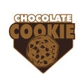 chocolate cookie logo design template Royalty Free Stock Photo