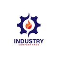 fire gear illustration logo industry