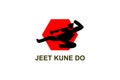 jeet kune do sport vector line icon. Royalty Free Stock Photo