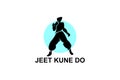 jeet kune do sport vector line icon.