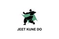 jeet kune do sport vector line icon. Royalty Free Stock Photo