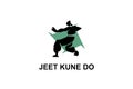 jeet kune do sport vector line icon.