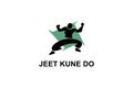 jeet kune do sport vector line icon.