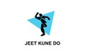 jeet kune do sport vector line icon. Royalty Free Stock Photo