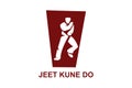 jeet kune do sport vector line icon. Royalty Free Stock Photo