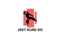 jeet kune do sport vector line icon. Royalty Free Stock Photo