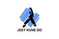 jeet kune do sport vector line icon. Royalty Free Stock Photo
