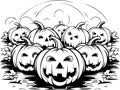 Trendy Halloween Pumpkin Vector