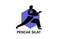 pencak silat sport vector line icon.