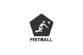 fistball sport vector line icon.