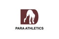 Para athletics sport vector line icon. Sprinter running in athletic track.