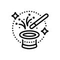 Black line icon for Tricks, wizard and voodoo