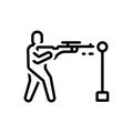 Black line icon for Shooting, play and entertainment Royalty Free Stock Photo