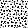 Lots of black hearts, random patterns