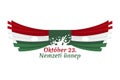 Translation: October 23, National Day. National holiday in Hungary - Revolution of 1956 remembrance vector illustration.