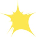 Yellow multi-pointed star of unusual shape