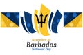 November 30, Independence Day of Barbados vector illustration.