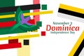 November 3, Independence Day of Dominica vector illustration.