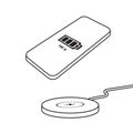 Wireless phone ?harger icon on white background. EPS 10. Royalty Free Stock Photo