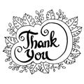 Thank you hand writting typography illustration vector