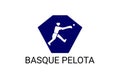 basque pelota vector line icon. playing basque pelota.