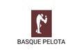 basque pelota vector line icon. playing basque pelota.