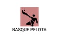 basque pelota vector line icon. playing basque pelota.