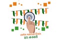 Translation: National Voters\' Day, january 25. vector illustration.