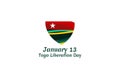 January 13, Liberation day of Togo vector illustration.