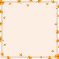 autumn leaves frame corner edge decoration board vector illustration design Royalty Free Stock Photo