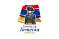 January 28, Army Day of Armenia. vector illustration.