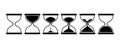 Set of Hourglass timer icons in trendy flat design