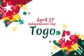 April 27, Independence day of Togo Vector Illustration.