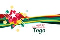 April 27, Independence day of Togo Vector Illustration.