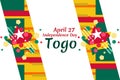 April 27, Independence day of Togo Vector Illustration.