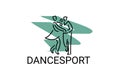 dancesport sport vector line icon. a couple of dancers are dancing in the ballroom Royalty Free Stock Photo
