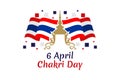 April 6, Chakri Day vector illustration.