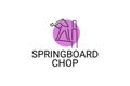 Springboard chop vector line icon. lumberjack sport. Royalty Free Stock Photo