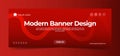 Free Vector Modern Business Company Red Banner with Minimalist Shape Royalty Free Stock Photo
