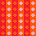 Cute flower power groovy seamless pattern Royalty Free Stock Photo